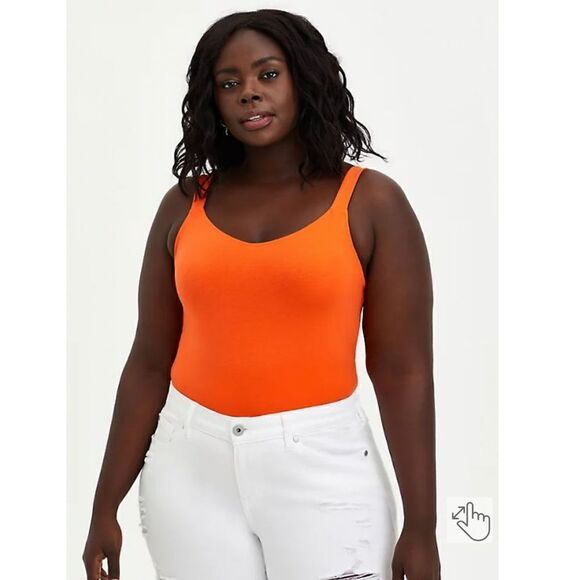 Torrid wide strap foxy tank orange size 4 - Picture 1 of 8